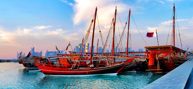 Aerial view of Doha city