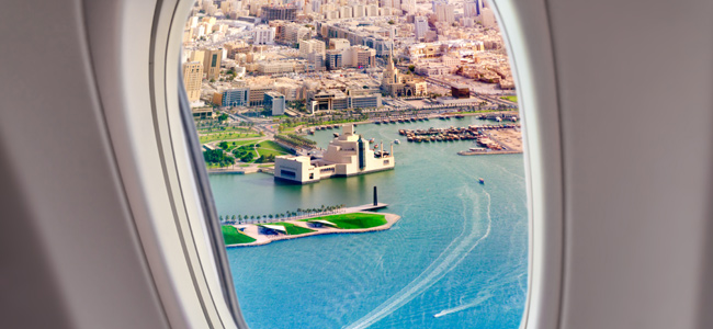 Aerial view of Doha city