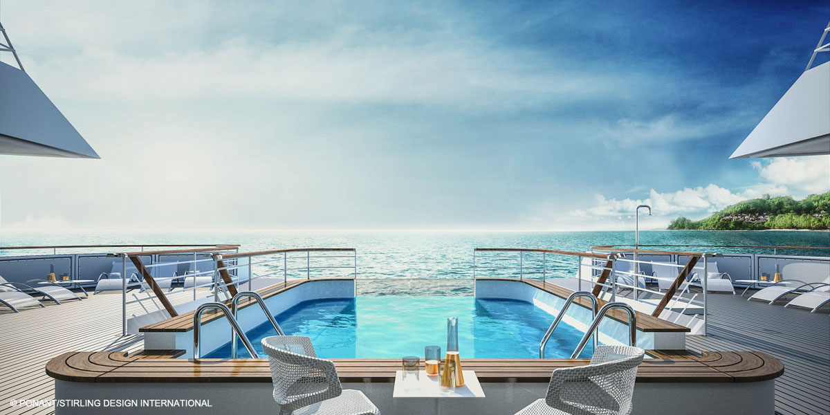 Pool - Le Champlain ship - Whale shark cruise in Qatar